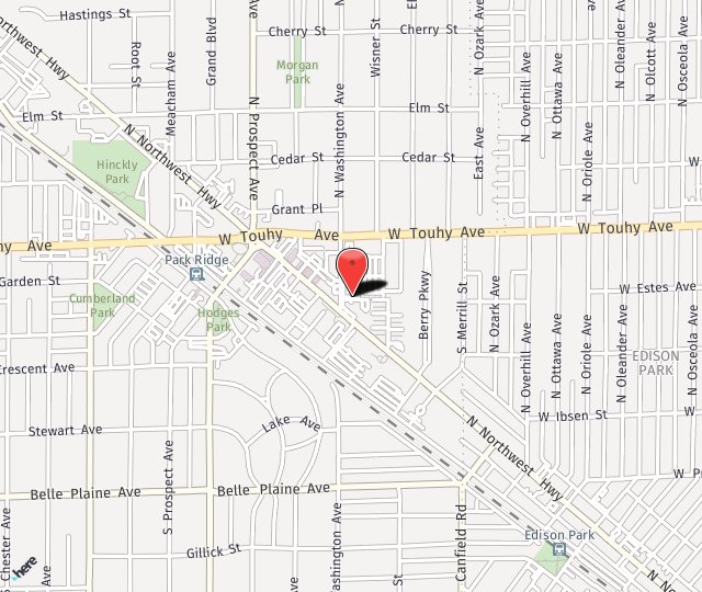 Location Map: 111 S Washington Ave Park Ridge, IL 60068